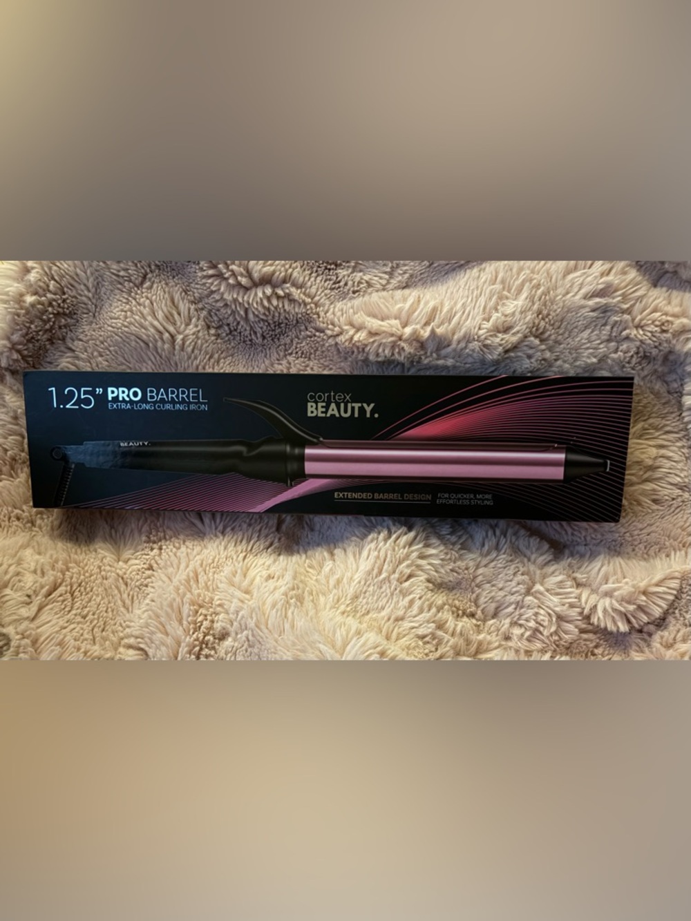 Cortex Beauty 1.25” Curling Wand | Extra Long Barrel | Pink